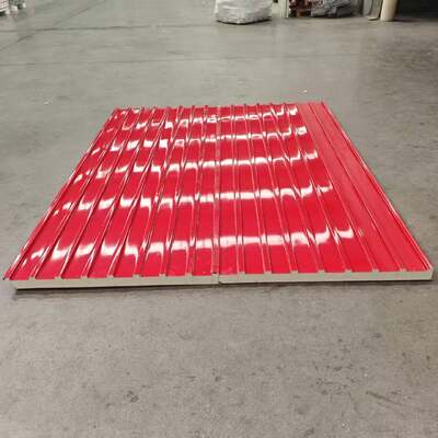 장식용 우레탄 샌드위치 내화성 루핑 패널 외부 금속 지붕 클래딩 패널 만리장성 샌드위치 패널